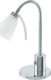 Eglo Cariba1 Office Lamp with Flexible Arm for Socket G9 in Silver Color