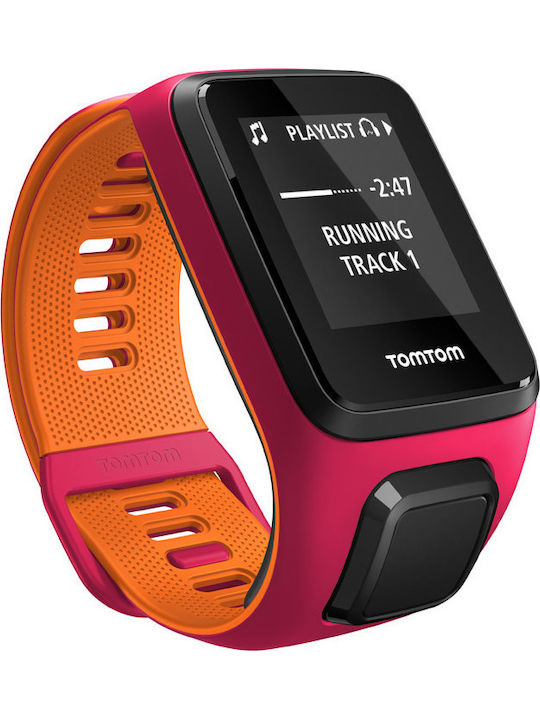 TomTom Runner 3 Cardio Music Pink Orange Skroutz.gr