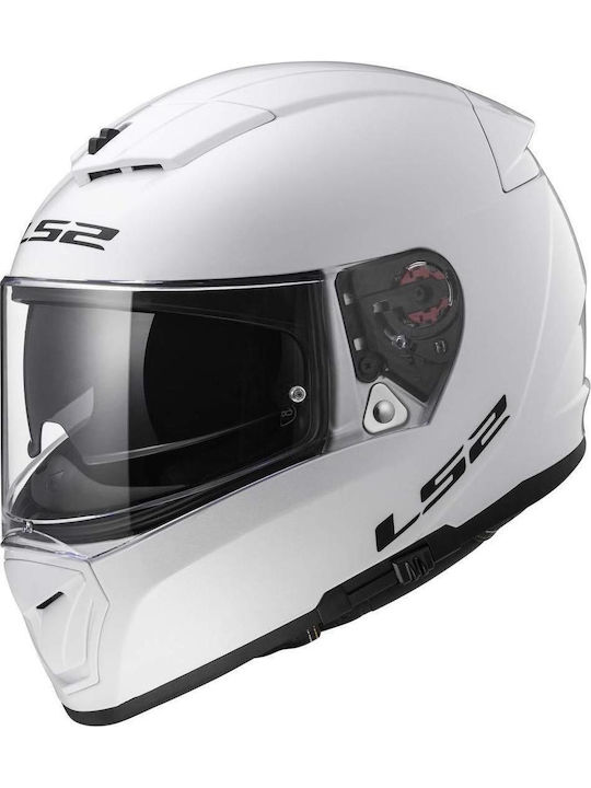 LS2 Breaker FF390 Solid Full Face Helmet with Pinlock and Sun Visor ECE 22.05 1400gr White 17066