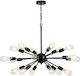 Elmark Pendant Chandelier for 18 Bulbs E27 Black