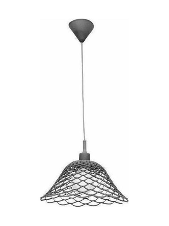 Spot Light Pendant Light Single-Light Grid for Socket E27 Gray