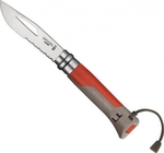 Opinel No.08 Outdoor Pocket Knife Red with Blade made of Stainless Steel