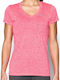 Under Armour Tech Ssv Twist Women's Athletic T-shirt with V Neckline Pink