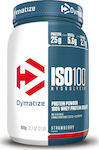 Dymatize ISO 100 Hydrolyzed Whey Protein Gluten Free with Flavor Strawberry 900gr