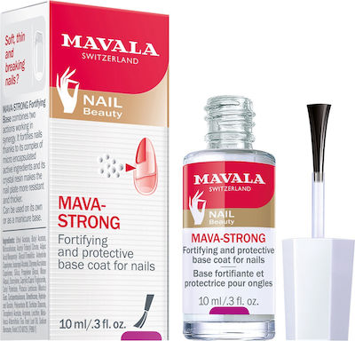 Mavala Switzerland Mava-Strong Nail Hardener with Vitamins & Keratin with Brush 10ml