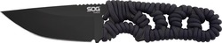 Sog Knife Survival Tangle Black with Blade made of Steel in Sheath