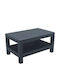 Monaco Sitting Room Outdoor Rattan Table Gray 92x57x45cm