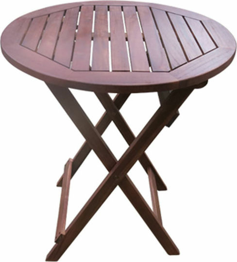 Masă Pentru Spații Exterioare Mici Din Salcâm Pliabil Easy 70x70x70cm