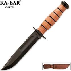 Ka-Bar Short USA Messer Braun mit Klinge aus Rostfreier Stahl in Scheide