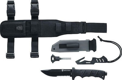 Elite Force EF 703 Knife Survival Black with Blade made of Stainless Steel in Sheath