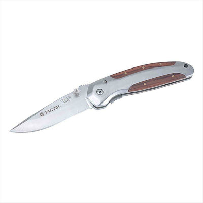 Tactix Pocket Knife Brown with Blade made of Stainless Steel