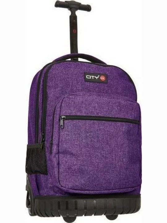 Lyc Sac City Frolley Purple Elementary School Trolley Bag Purple L34xW22xH51cm