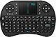 Riitek i8 Ασύρματο Πληκτρολόγιο με Touchpad Αγγλικό US