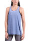 Body Action Overlap Open Back 041737 Raf Damen Sportlich Bluse Ärmellos Hellblau 041737-06