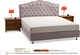 Victoria Bed Double Upholstered with Fabric Purple Storage Space for Mattress 140x190cm