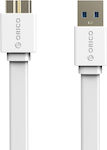 Orico 1m Flat USB 3.0 to micro USB Cable White (CMF3-10-WH)