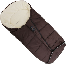 Cangaroo Fluffy Stroller Footmuff with Fleece Lining 97x45cm Brown