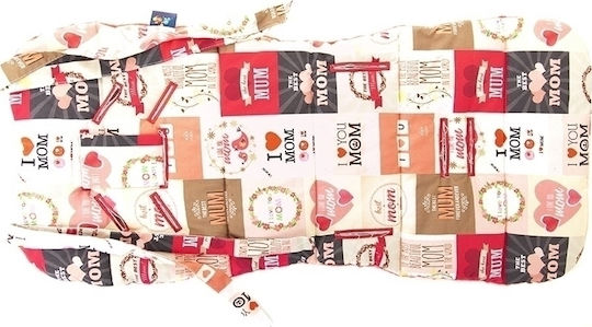 Cuddly Zoo Stroller Seat Liner Double Sided Mom 35x85cm Coral