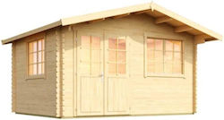 Νεφέλη Wooden Garden Home with Double-Leaf Door Brown L3.20xW4.10xH2.57cm