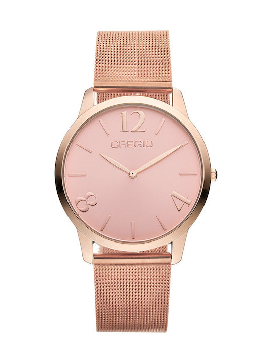 Gregio Simply Rose Watch with Pink Gold Metal Bracelet