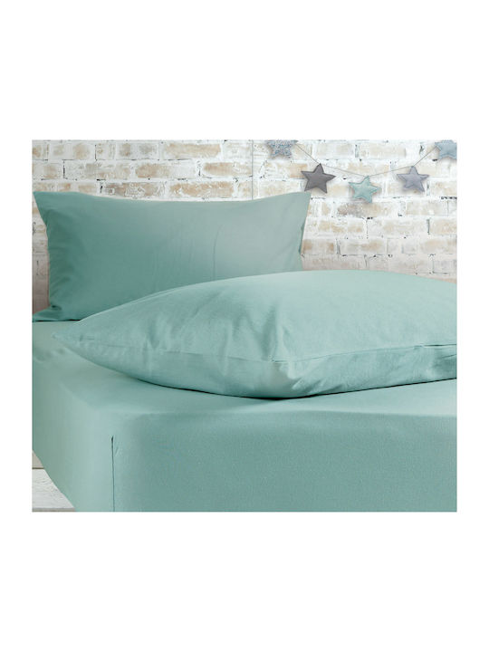 Nef-Nef Jersey Super Double Bed Sheet with Rubber Band 160x200x30cm 1019 Aqua