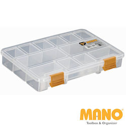 Mano 9 Classic Transparent Tool Compartment Organiser 12 Slots