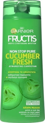 Garnier Fructis Non Stop Pure Cucumber Σαμπουάν Αναδόμησης/Θρέψης για Λιπαρά Μαλλιά 400ml