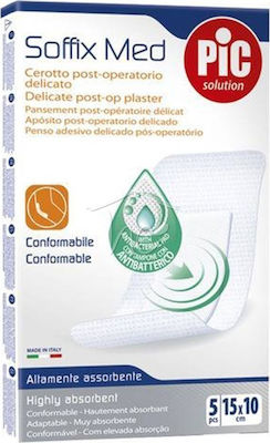 PiC Solution Impermeabile și Sterilizate Plasturi Autoadezivi Soffix Med 15x10cm 5buc