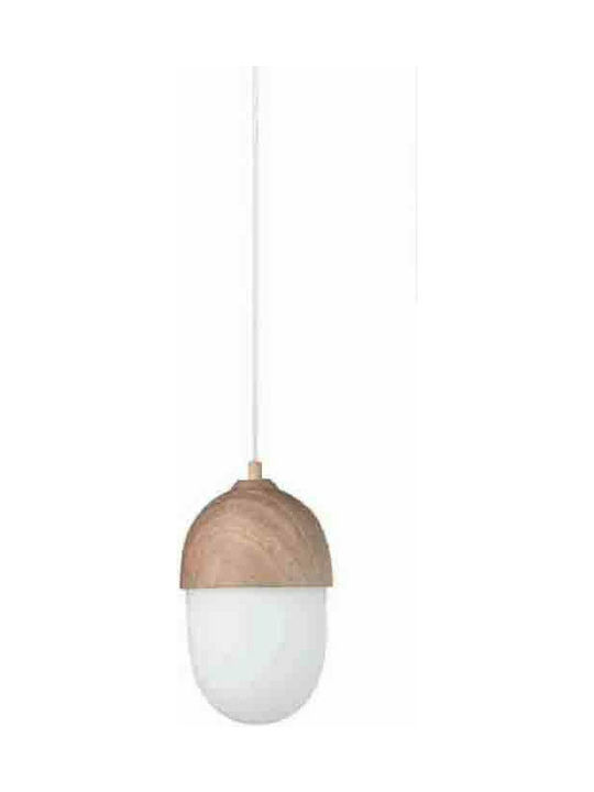 Aca Pendant Light Brown with Socket E27 16cm