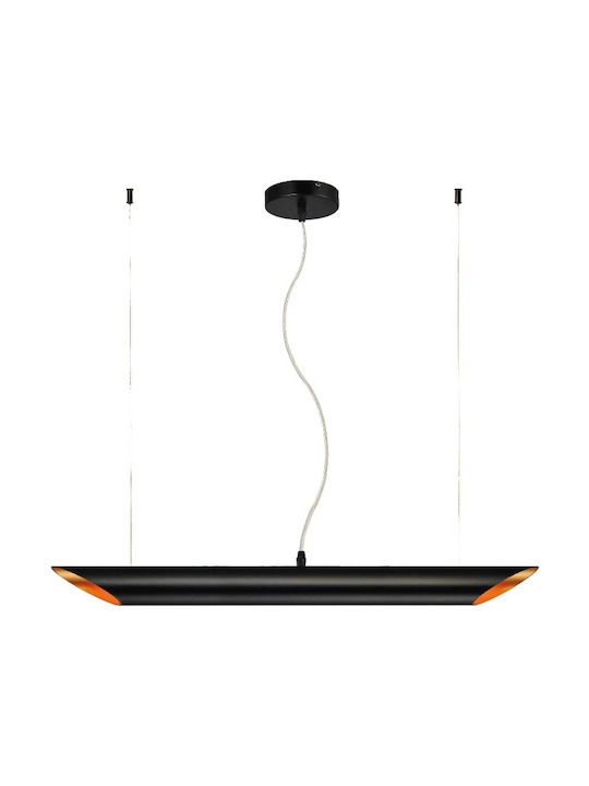 Aca Pendant Light Black Rail with Socket GU10 80x6x80cm