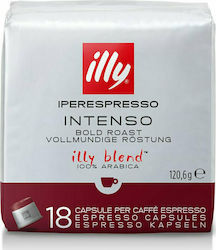Illy Κάψουλες Espresso Intenso (Scuro) Συμβατές με Μηχανή Iperespresso 18caps