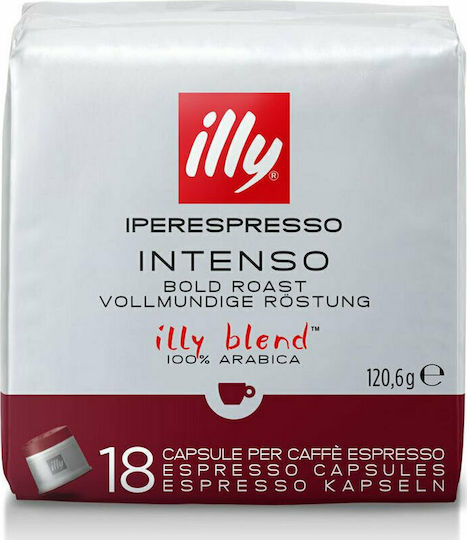 Illy Capsule Espresso Intenso (Scuro) Compatibile cu Mașina Iperespresso 18capace