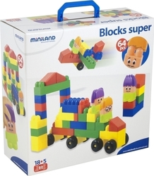 Miniland Blocks Super για 1.5-5 Ετών 64τμχ