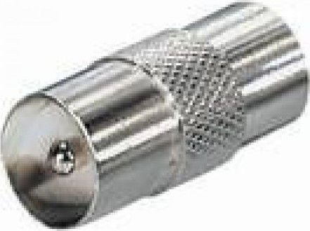 Anga Μετατροπέας Coaxial male σε Coaxial male Ασημί 1τμχ 271-12