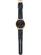 Komono Winston Γυναικείο Ρολόι 42mm με Μαύρο Δερμάτινο Λουράκι