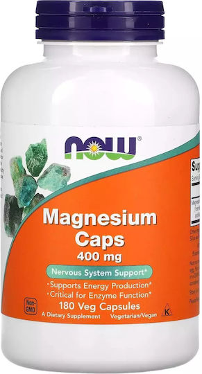 Now Foods Magnesium 400mg 180 φυτικές κάψουλες