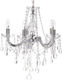 Inart Chandelier Candlestick 5xE14 Transparent 45cm 3-10-917-0031