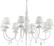 Ideal Lux Chandelier Lampshade 8xE14 White 92cm 035574