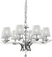 Ideal Lux Chandelier Lampshade 8xE14 Silver 76cm 059242