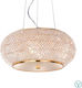 Ideal Lux Πολυέλαιος 6xE14 Ø45cm με Κρύσταλλα Χρυσός 082172