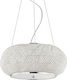 Ideal Lux Pasha Chandelier 6xE14 Ø45cm with Crystals Transparent 082158