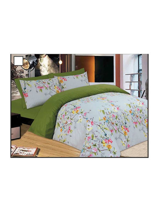 Le Blanc Flowers Σετ Σεντόνια Μονά με Λάστιχο 1...
