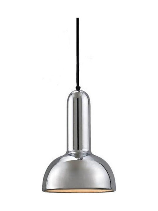 Luma Pendant Light Silver Bell with Socket E14, E.14