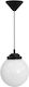 Heronia Φ20 lp-100Κ Μοντέρνο Κρεμαστό Φωτιστικό Μονόφωτο Μπάλα με Ντουί E27 σε Λευκό Χρώμα