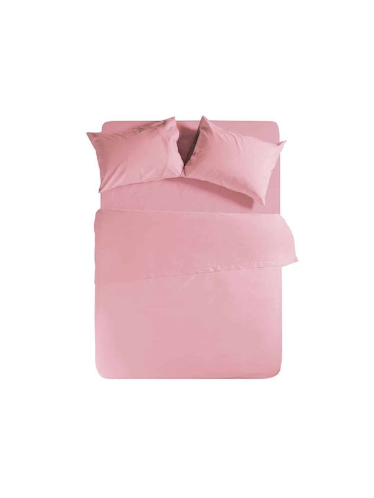Nef-Nef Σεντόνι Ημίδιπλο με Λάστιχο 120x200x30εκ. Basic 1011 Pink