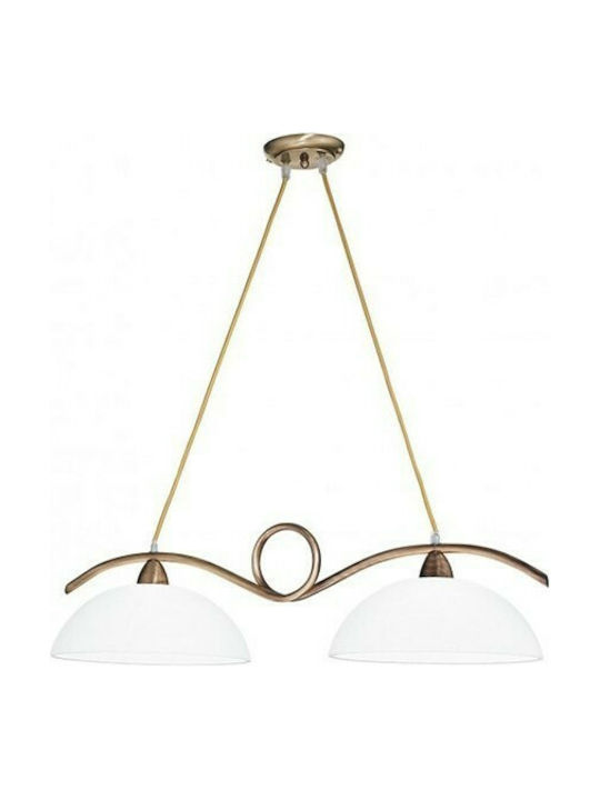 Fan Europe I-Halley/2 BR Pendant Light Two-Light for Socket E27 Bronze I-HALLEY/2 BR