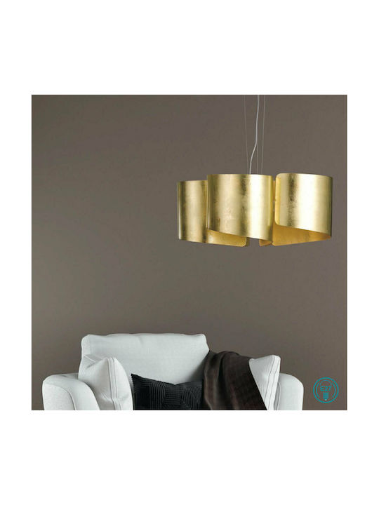 Fan Europe I-Imagine-S5-ORO Hängelampe Gold für 5 Lampen E27 63cm.