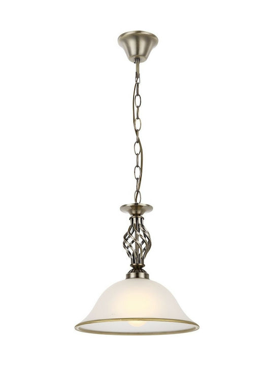 Globo Lighting Odin Pendul de iluminat O singură lumină pentru soclu E27 Bronz