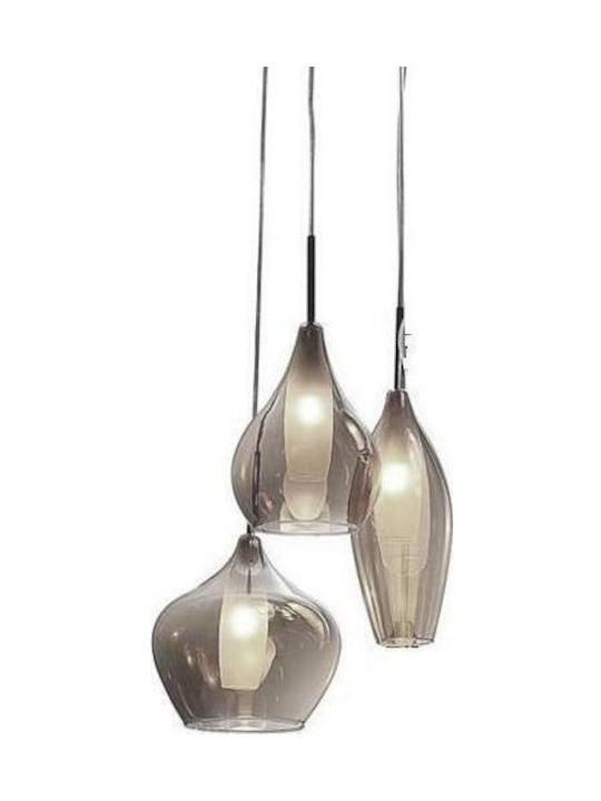 Luma Pendant Light Three-Light for Socket G9 Gray