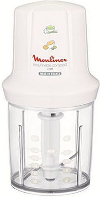 Moulinex Multimoulinette Compact Mini-Zerkleinerer Multi 270W mit Behälter 250ml Weiß